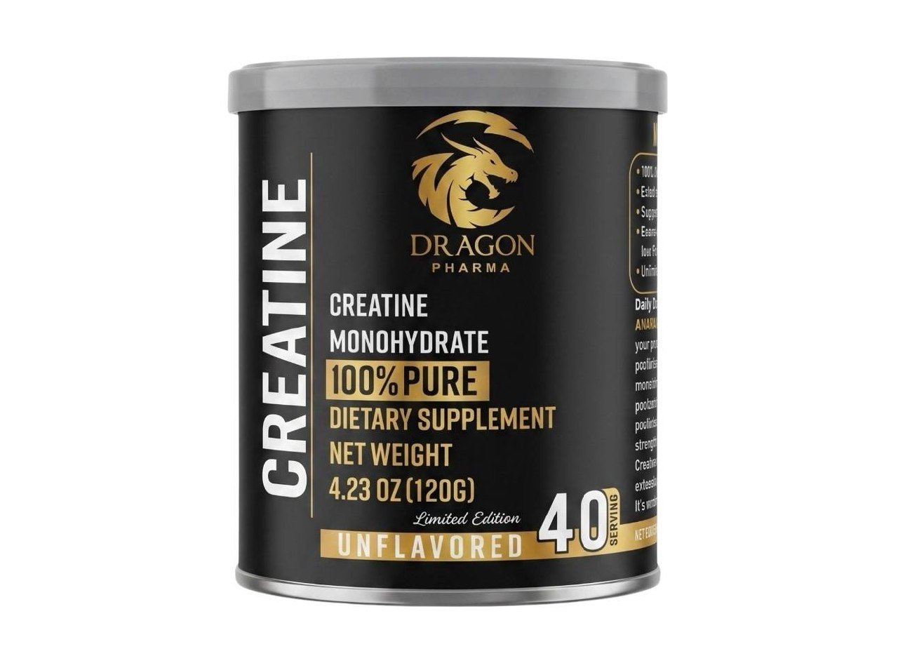 Dragon Pharma Creatine Monohydrate 100% Pure – 120g – 40 Servings